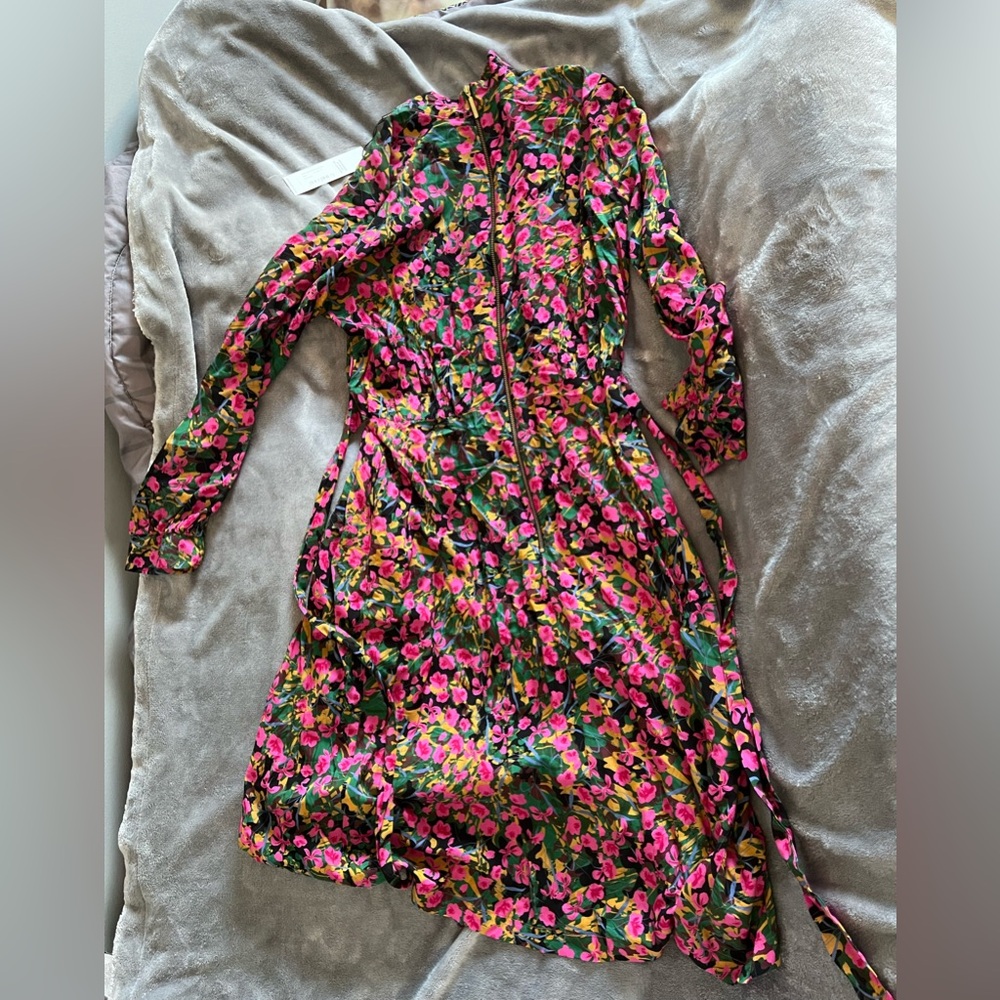 Closet London floral high neck a line dress